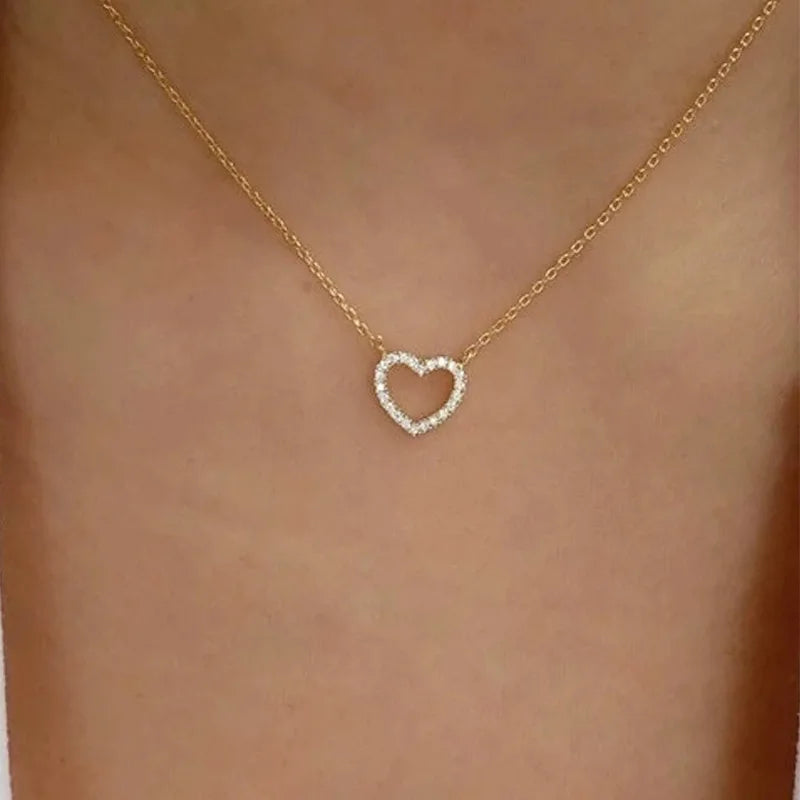 Zircon Charm Pendant Necklace