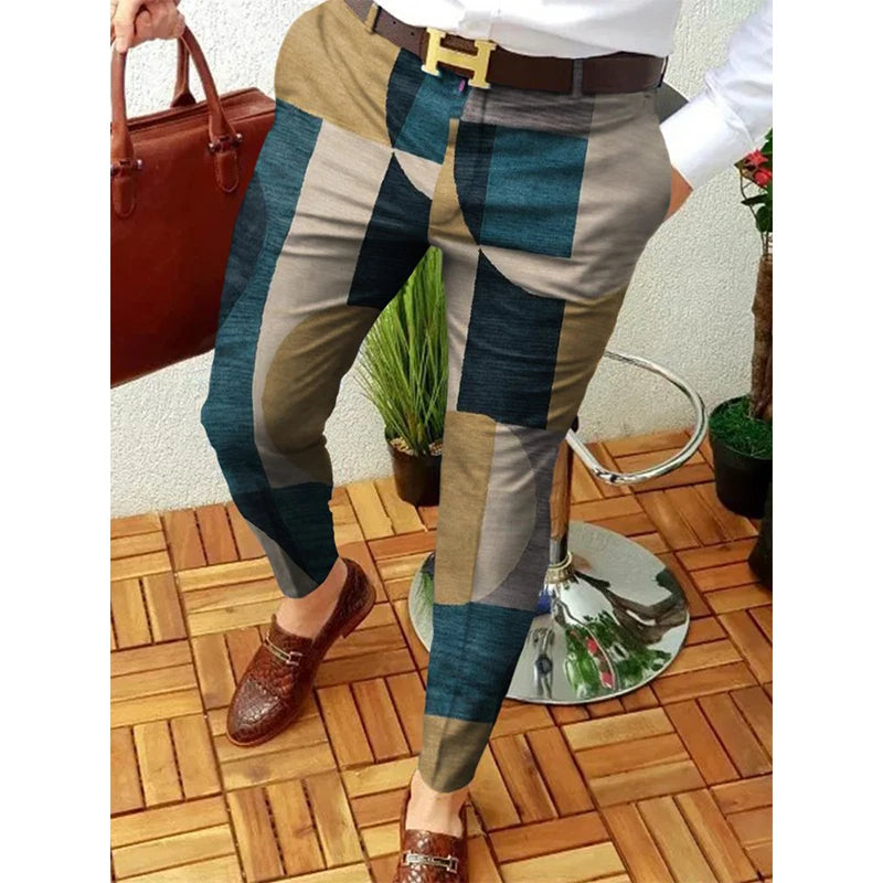 Smart Print Slim Pencil Pants