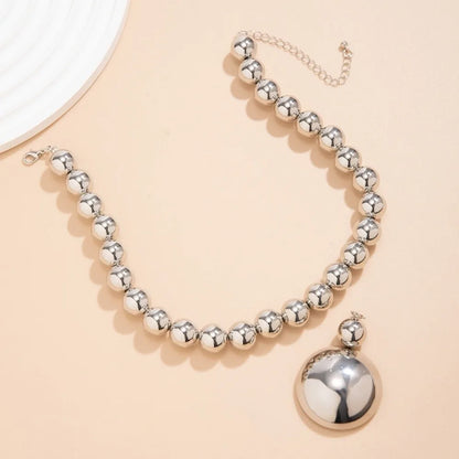 Chunky Ball Chain Necklace & Earring Set