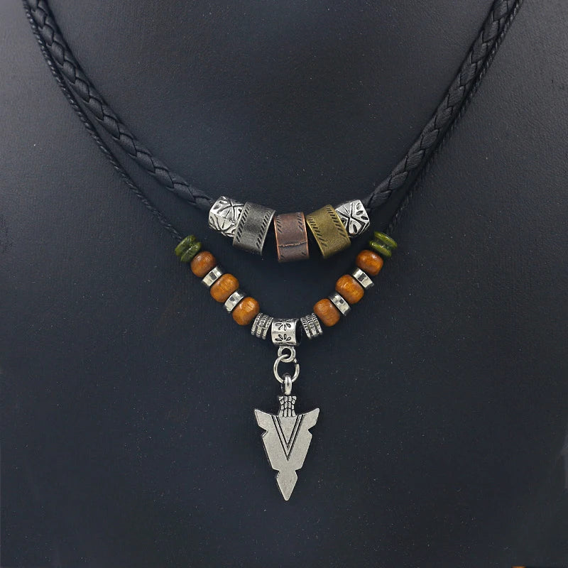 Men's Vintage Layered Arrow Necklace