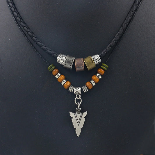 Men's Vintage Layered Arrow Necklace