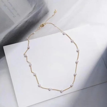 Elegant Beaded Pearl Necklace Women