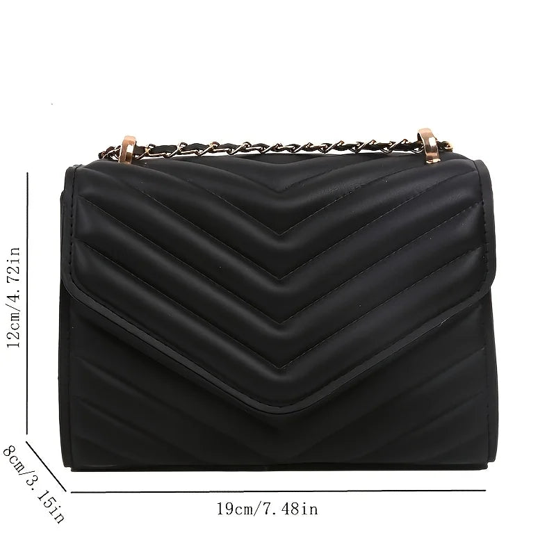 The Chevron Chain Crossbody Bag