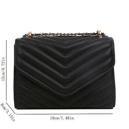The Chevron Chain Crossbody Bag