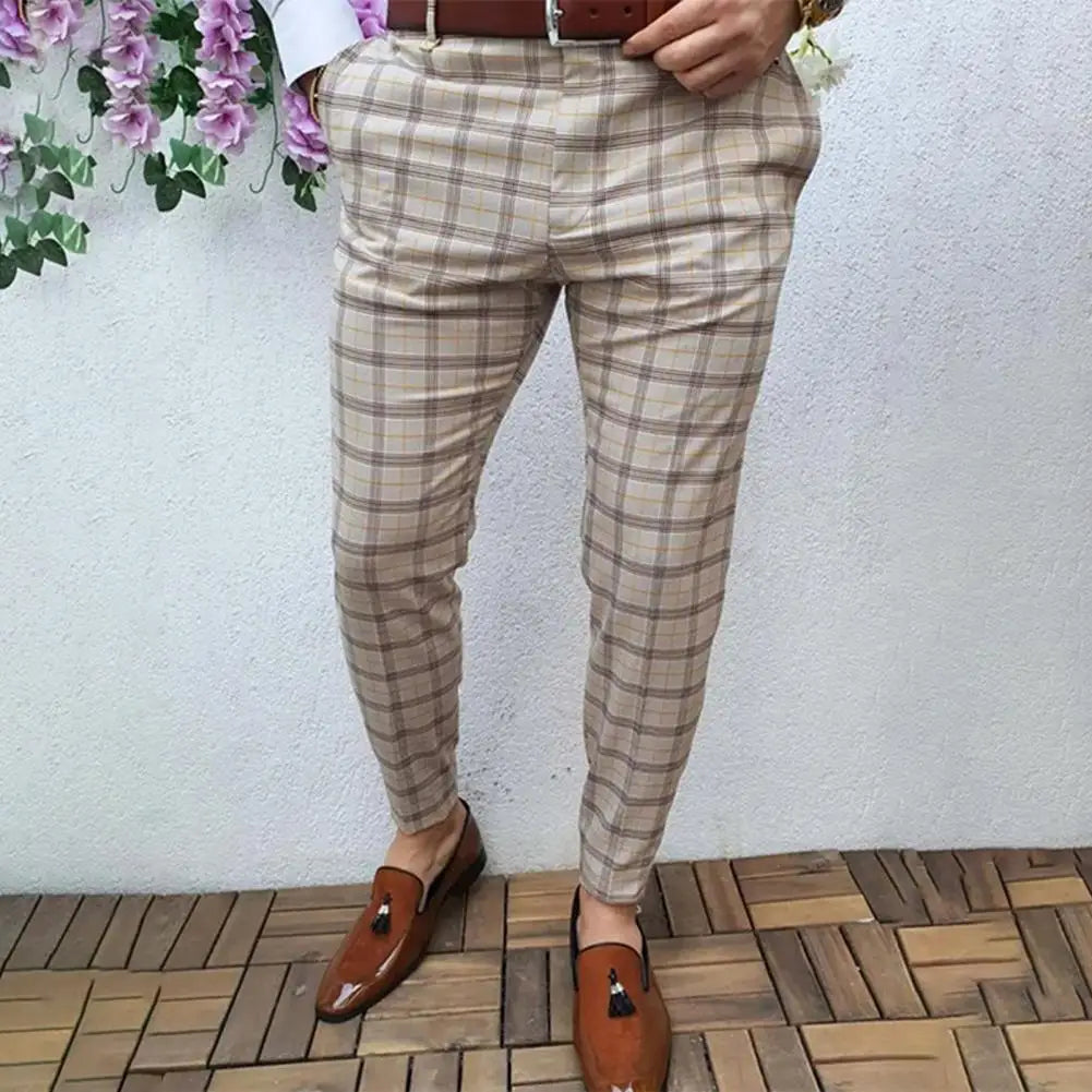 Men's Smart Casual Plaid Pants