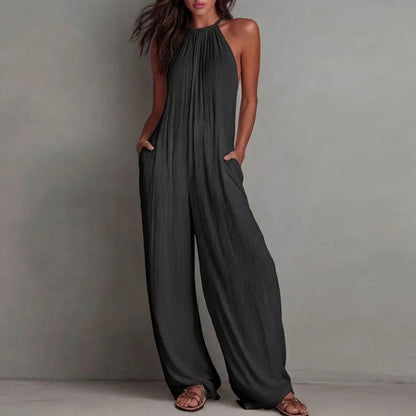 Halter Neck Wide Leg Jumpsuit