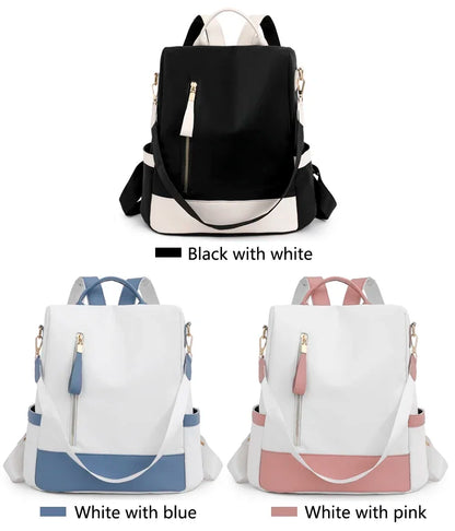 Women's Anti-Theft Leather Backpack