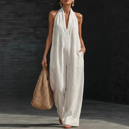 Timeless Wide-Leg Halter Jumpsuit