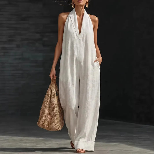 Timeless Wide-Leg Halter Jumpsuit