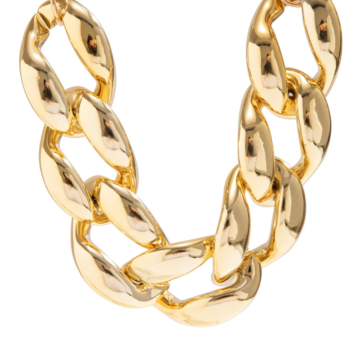Exaggerated Thick Metal Cuban Chain Choker
