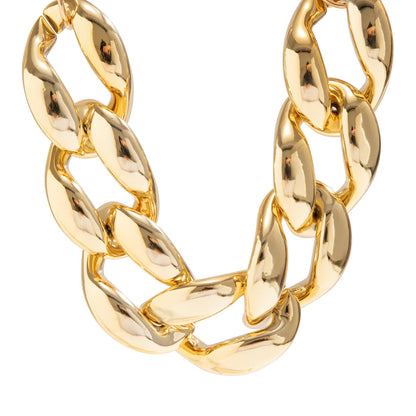 Exaggerated Thick Metal Cuban Chain Choker