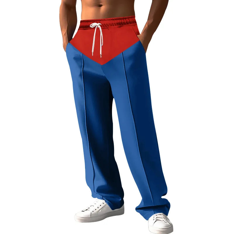 Men's Color Block Casual Pants
