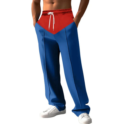 Men's Color Block Casual Pants
