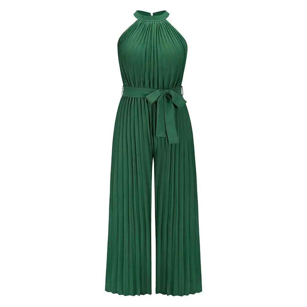 Stylish Halter Neck Wide-Leg Jumpsuit