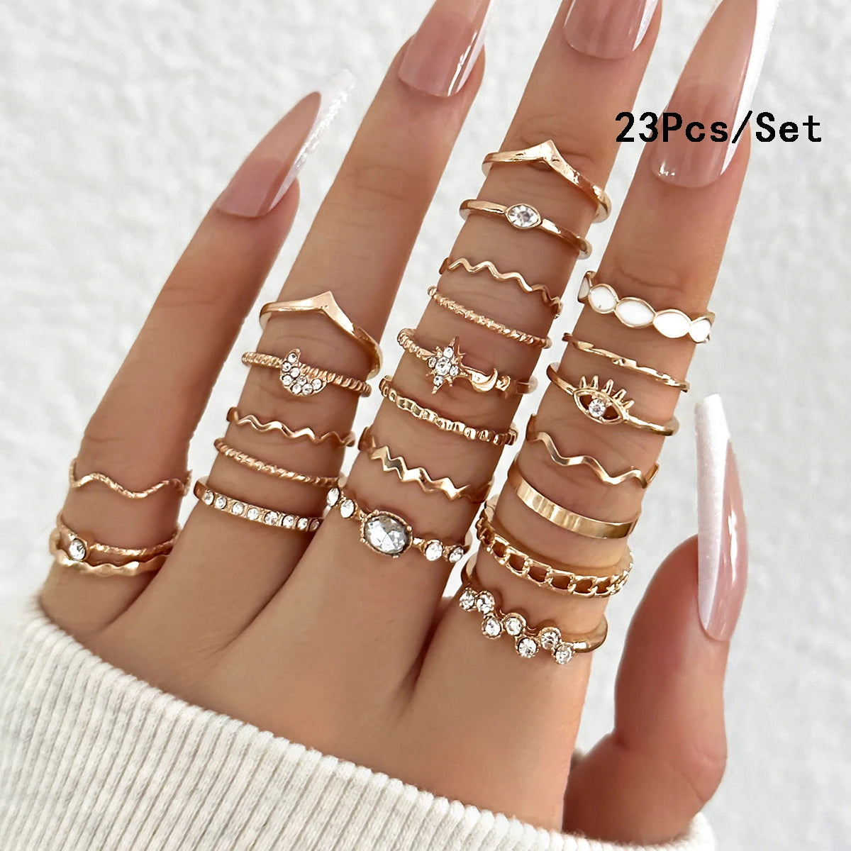 Bohemian Style Women Ring Set