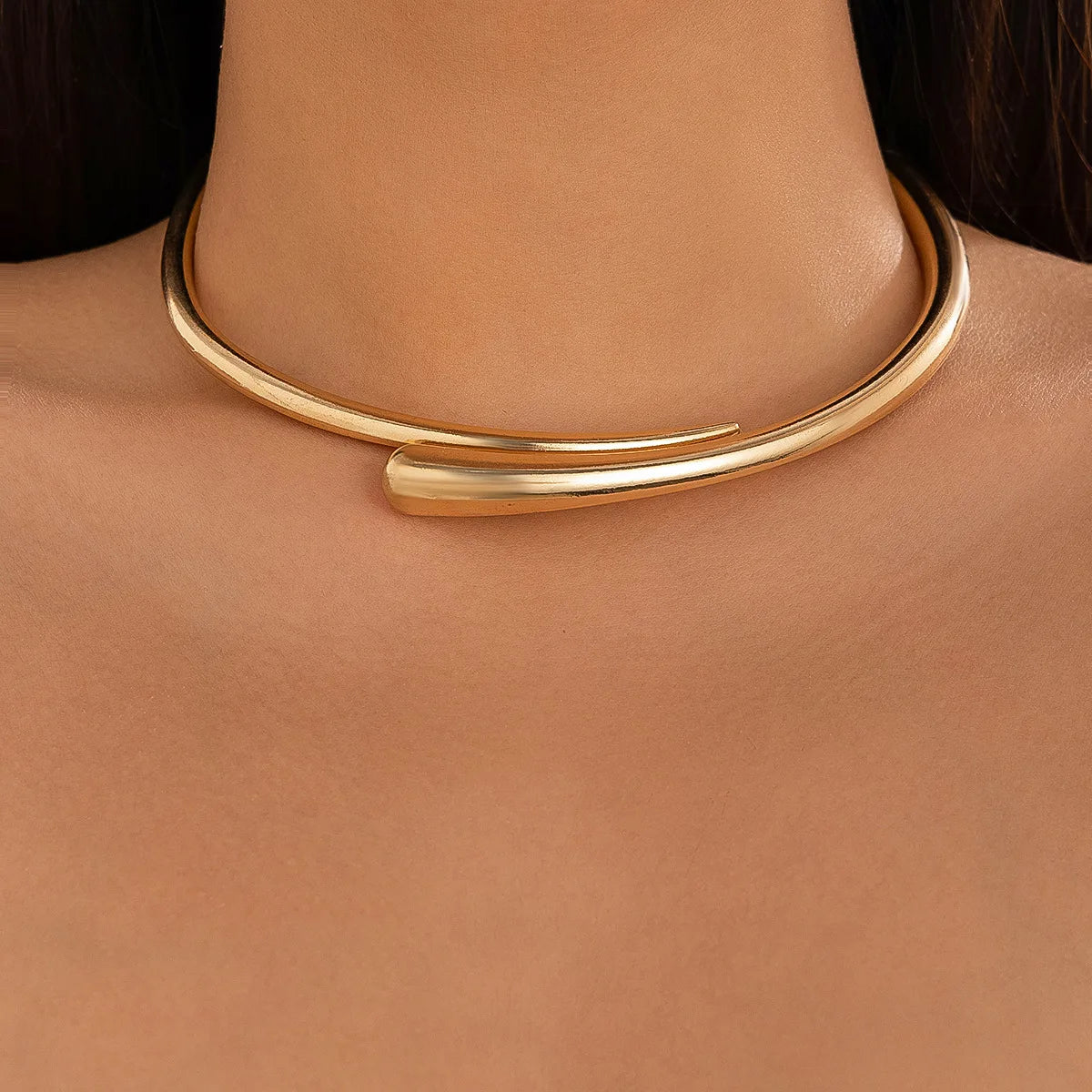 Steampunk Irregular Clavicle Torques Necklace