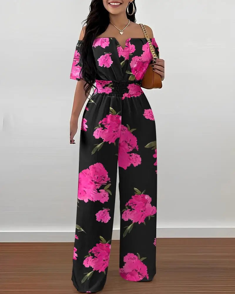 Classy Off-Shoulder High Waist Jumpsuit