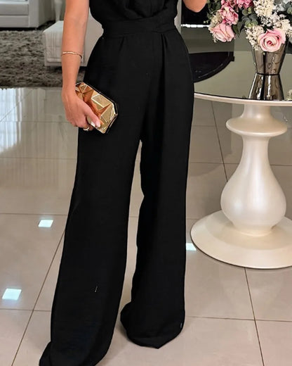 Elegant Wide-Leg Summer Jumpsuit