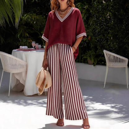 Coastal Breeze Striped Two-Piece Set
