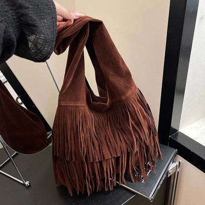 The Muse Soft Fringe Hobo Bag