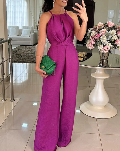 Elegant Wide-Leg Summer Jumpsuit