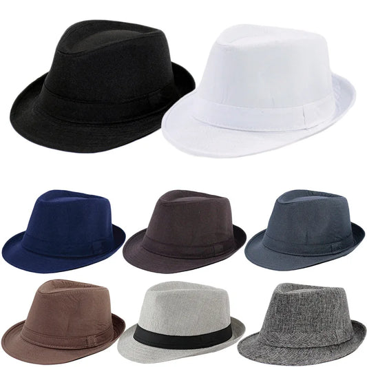 Classic Linen Fedora Hat