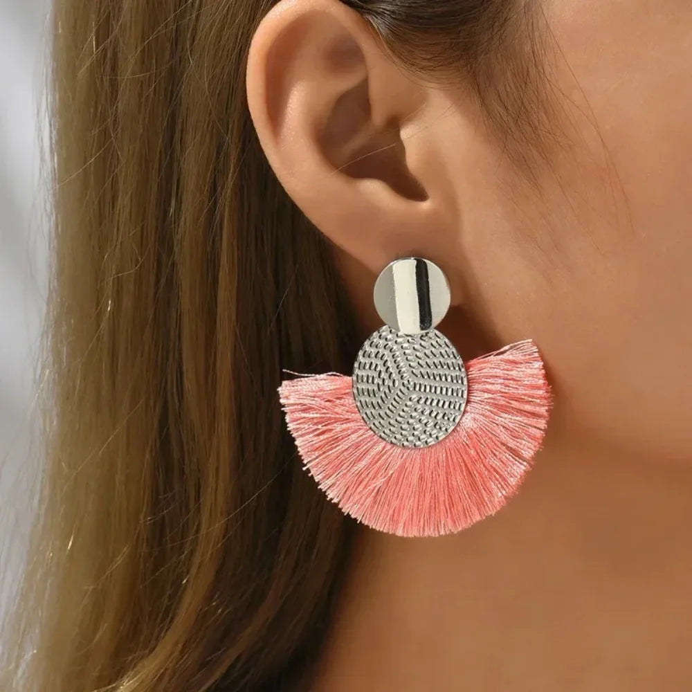 Bohemian Tassel Statement Earrings