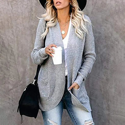 Knitted Open Front Cardigan