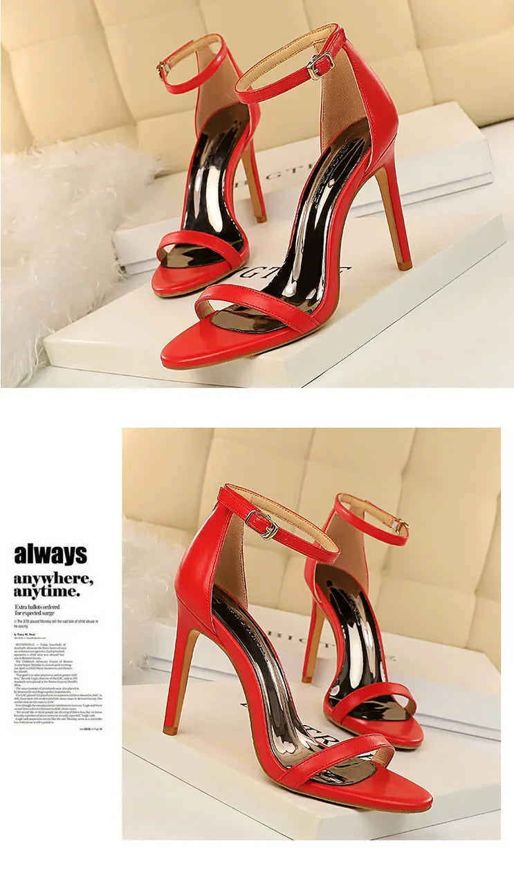 Elegant Ankle Strap Heels