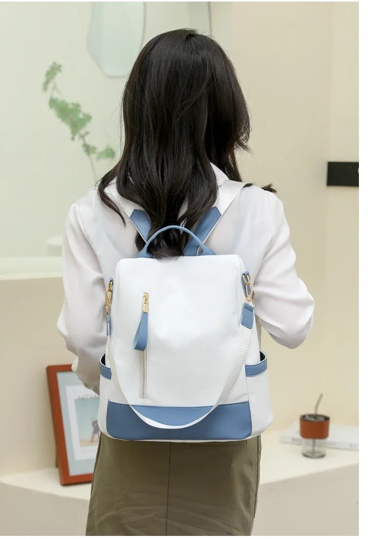 Women's Anti-Theft Leather Backpack