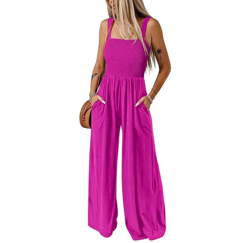 Women's Square Neck Wide Leg Jumpsuit