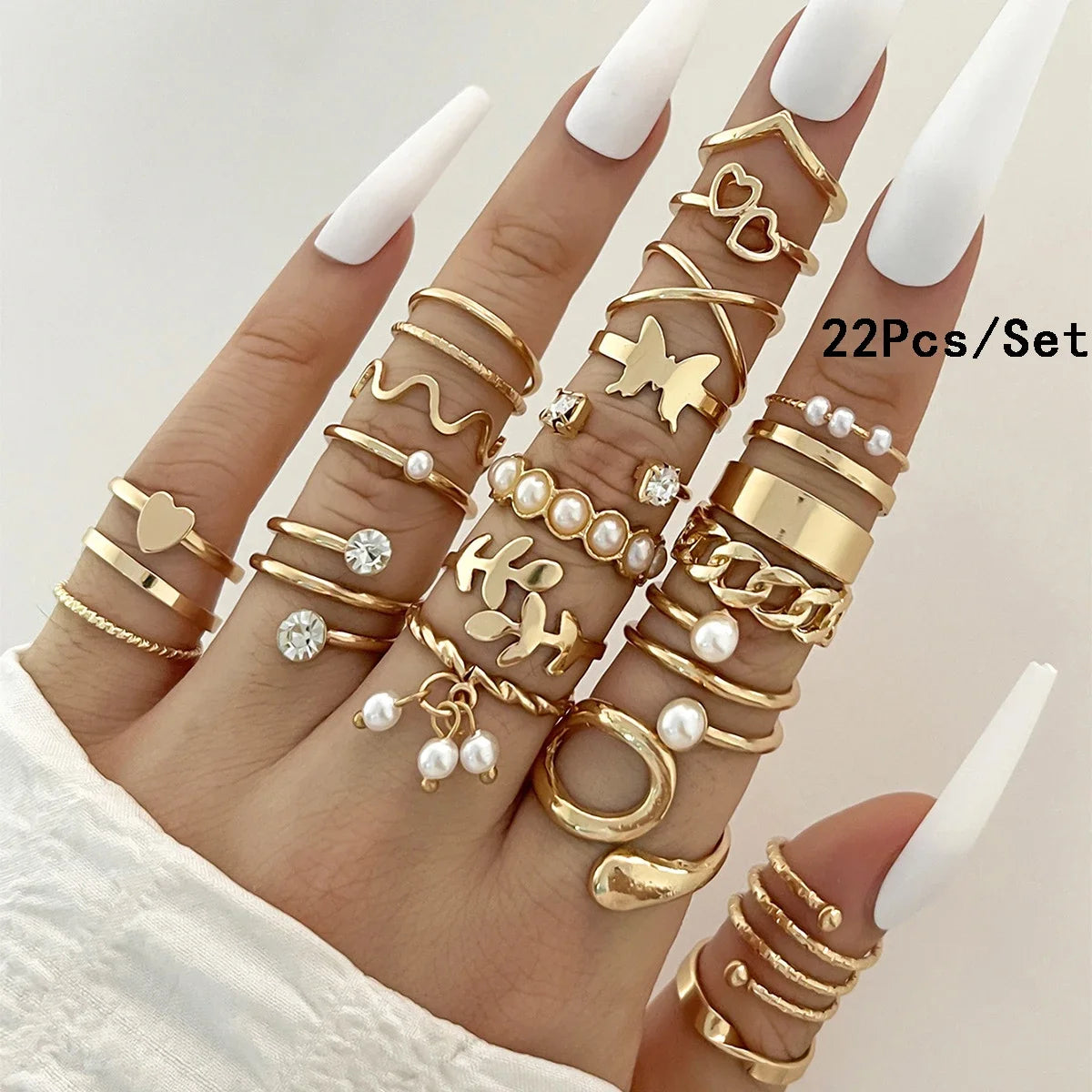 Bohemian Style Women Ring Set