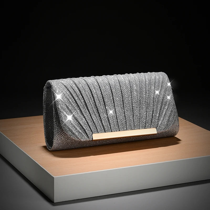 Luxury Shimmer Envelope Clutch