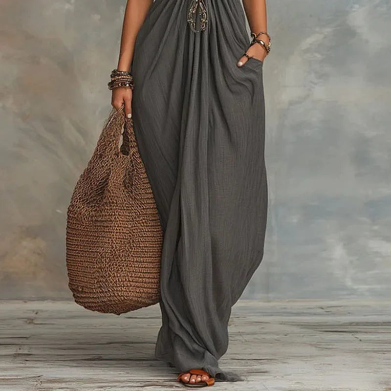 Ethereal Halter Neck Maxi Dress