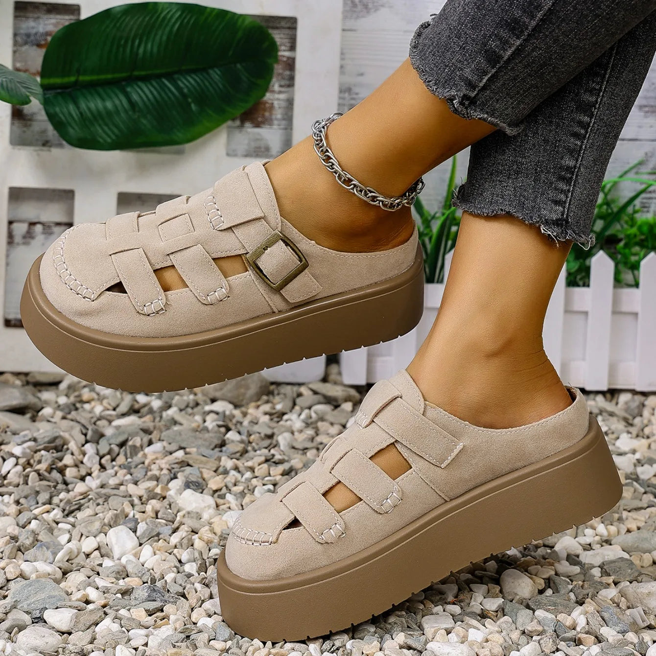 Woven Trail Platform Fisherman Sandals