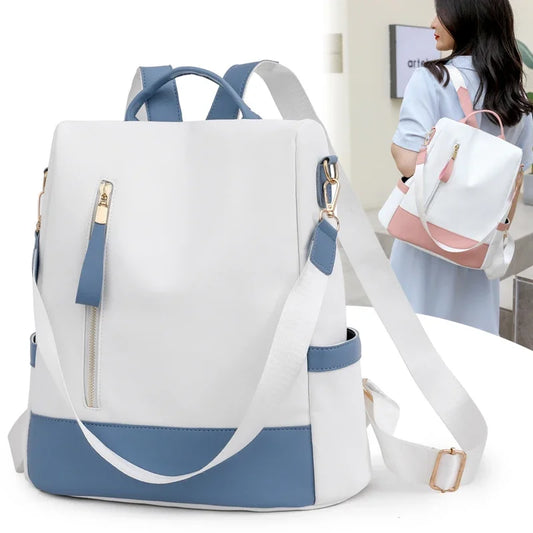 Women's Anti-Theft Leather Backpack