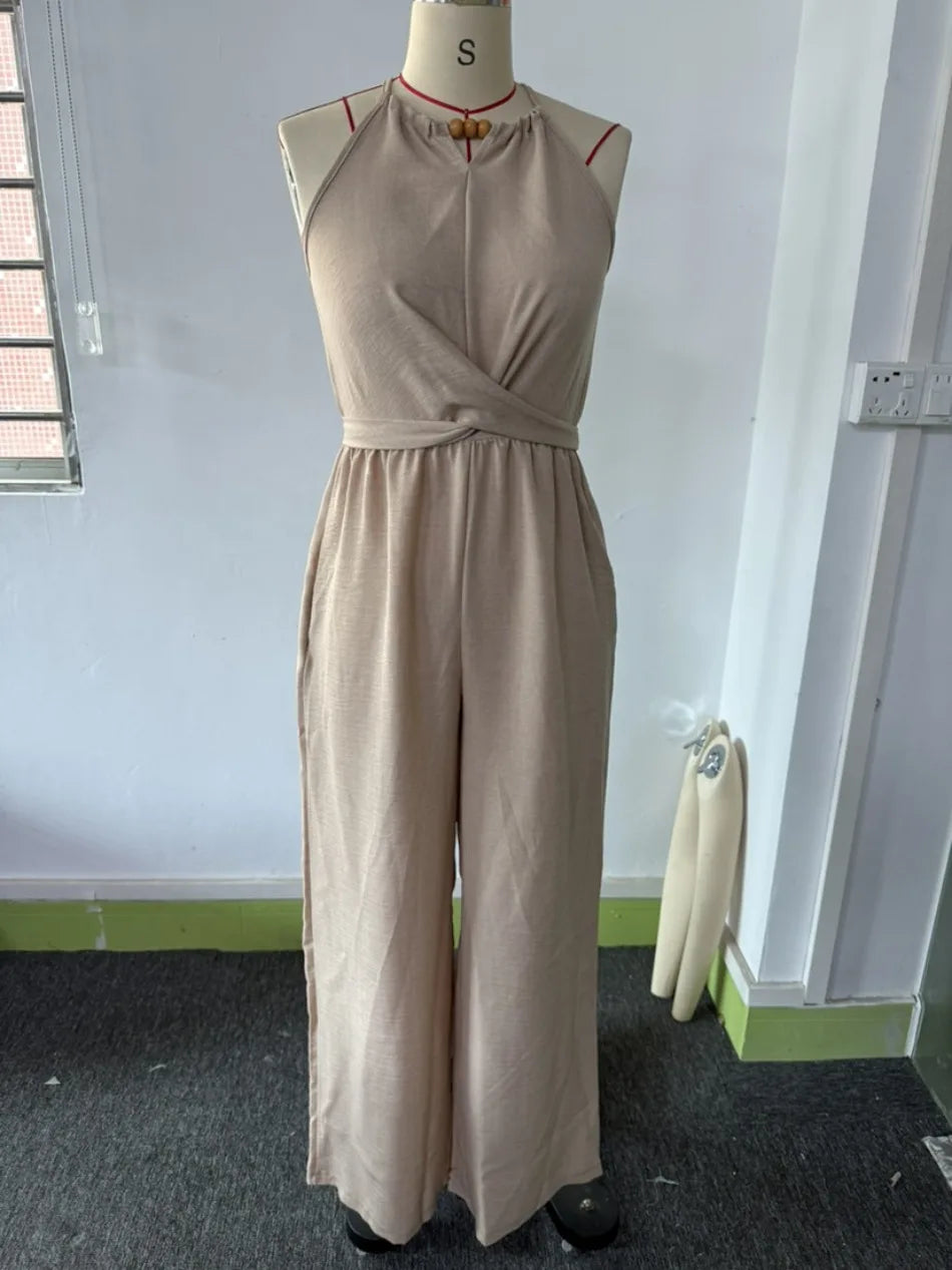 Elegant Wide-Leg Summer Jumpsuit