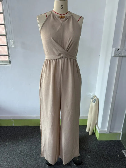 Elegant Wide-Leg Summer Jumpsuit