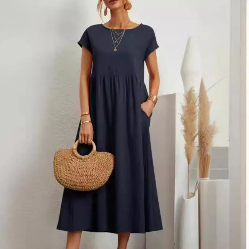 Elegant Summer Linen Dress