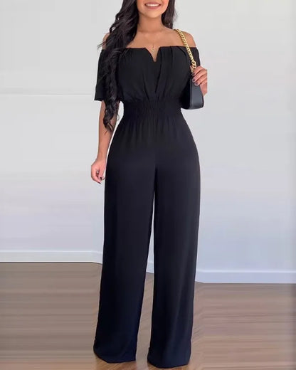 Classy Off-Shoulder High Waist Jumpsuit