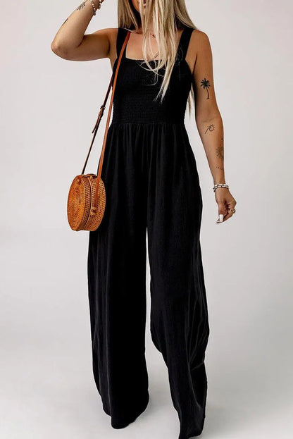 Women's Square Neck Wide Leg Jumpsuit