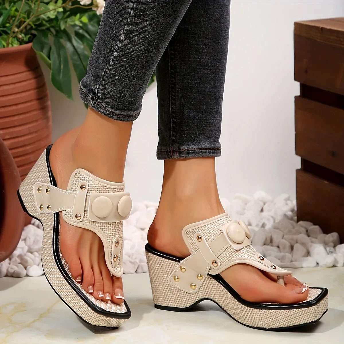 Square Platform Sandals