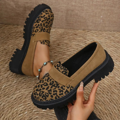 Urban Leopard Platform Loafers