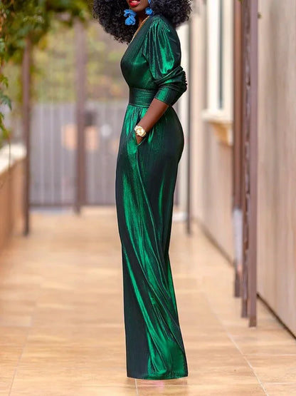 Regal Radiance Wide Leg Jumpsuit