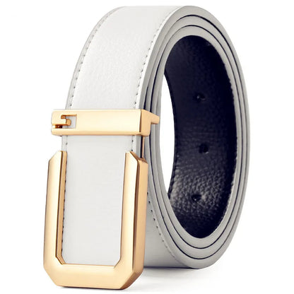 Sleek Automatic Leather Belt