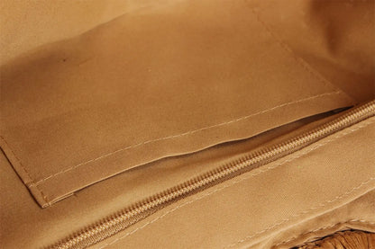 Handmade Half Moon Straw Tote Bag