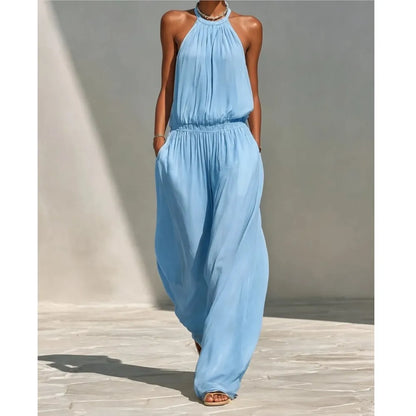 Breezy Halter Palazzo Jumpsuit