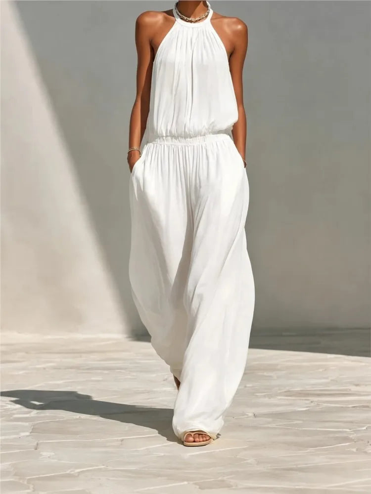 Breezy Halter Palazzo Jumpsuit