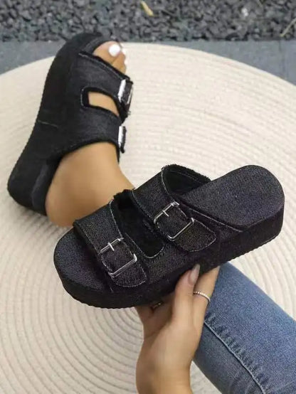 Chic Mid-Heel Summer Sandals