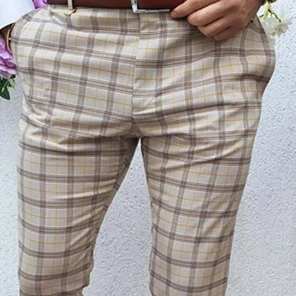 Men's Smart Casual Plaid Pants